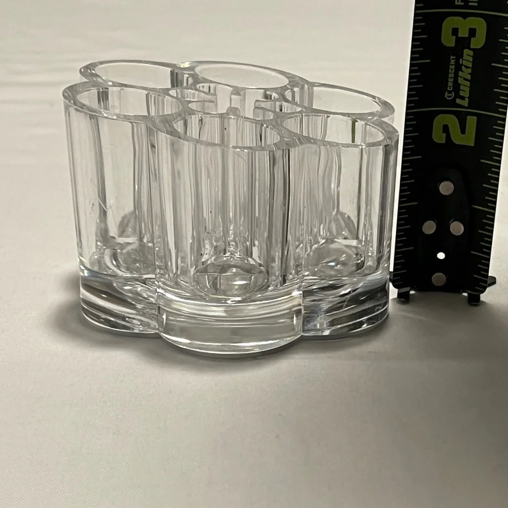 Clear Acrylic Flower-shaped Cosmetic Organizer EUC